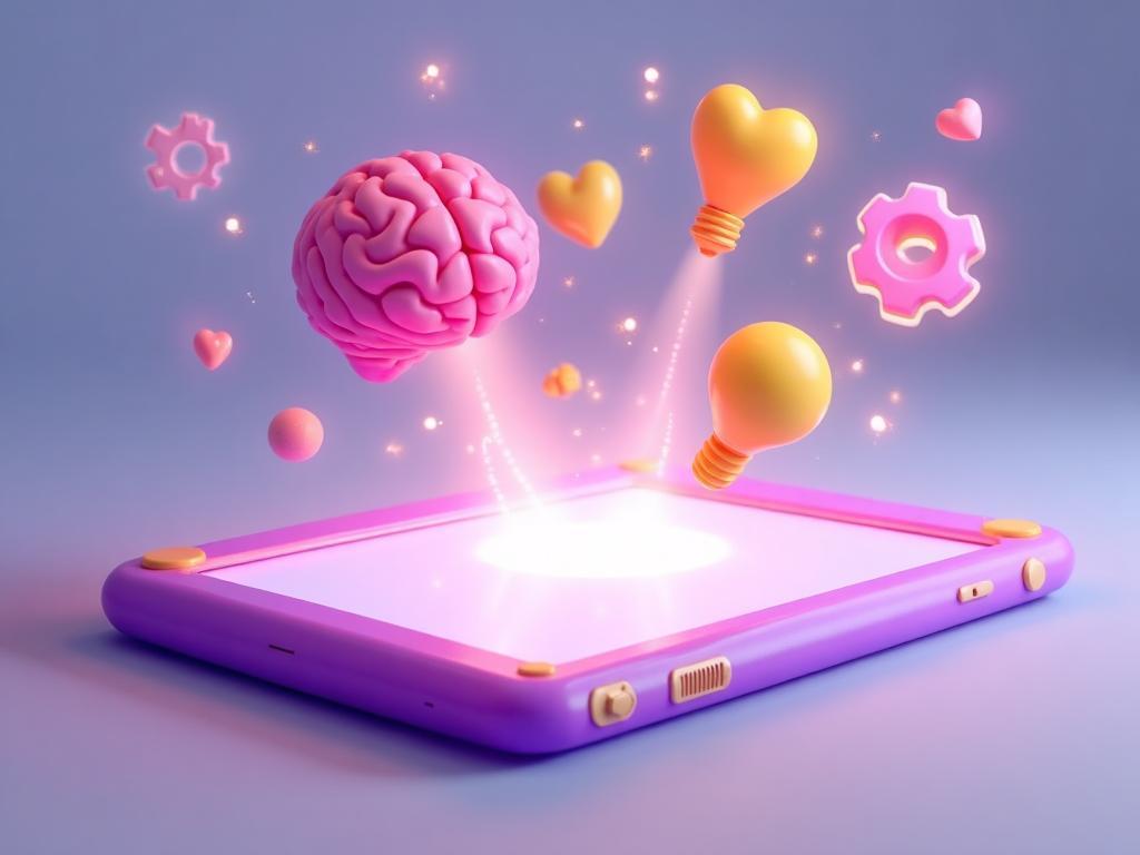 Tablet mágica con iconos de habilidades